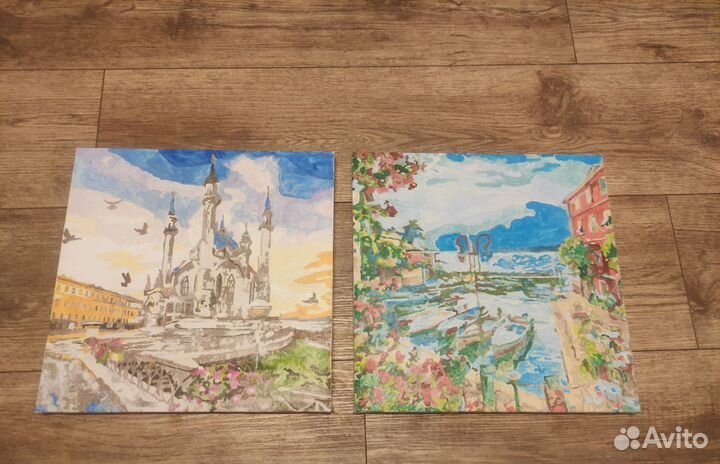 Картины готовые Кул-Шариф и озеро Гарда