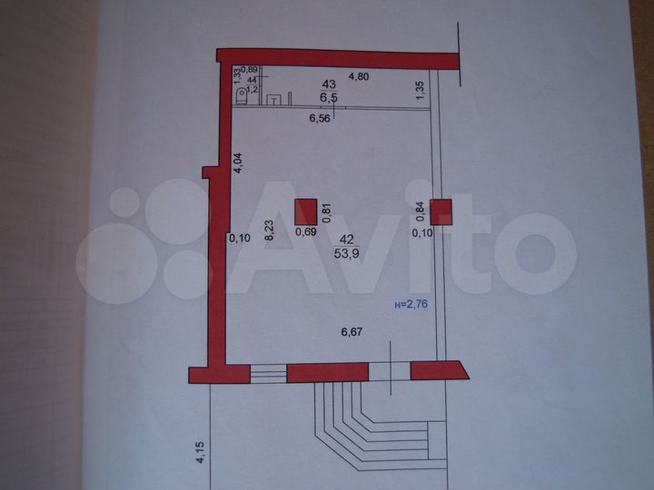 Помещение свободного назначения 62 м²