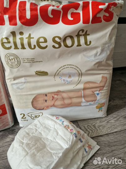 Подгузники хаггис элит софт 2
