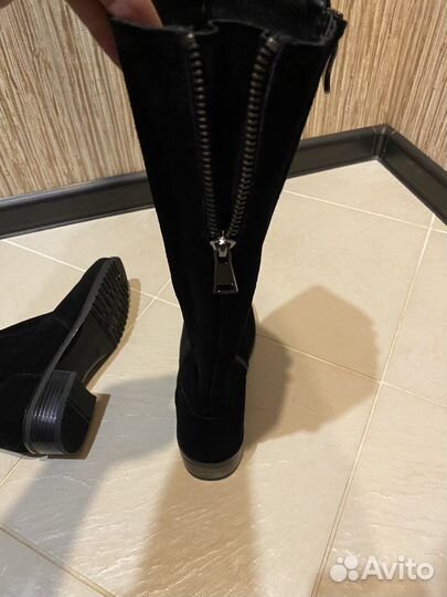 Сапоги новые демисезонные нат.замша