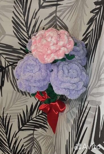 Цветы. вязаны букет