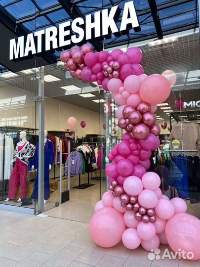 Оформление магазина шарами гирлянда из шаров