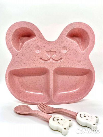 Набор детской посуды из рисовой шелухи. Новые