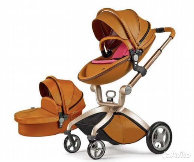 Коляска 2в1 эко кожа