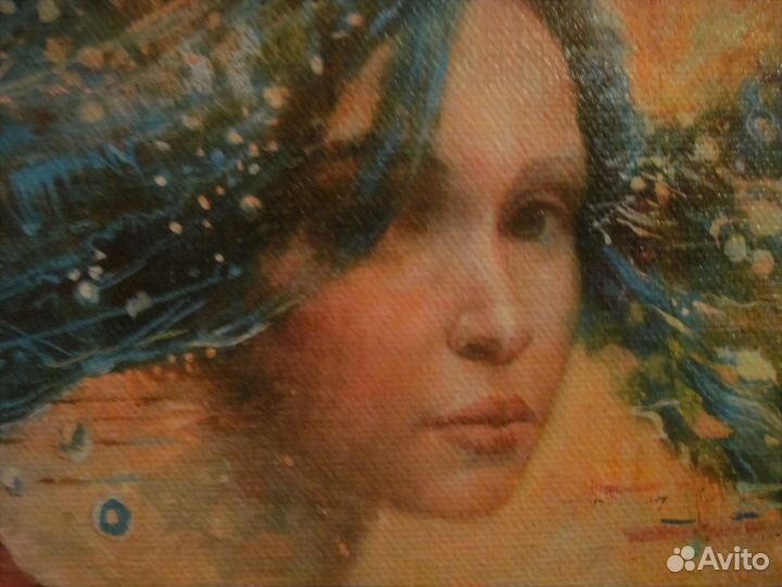 Река. Копия на холсте. Подпись