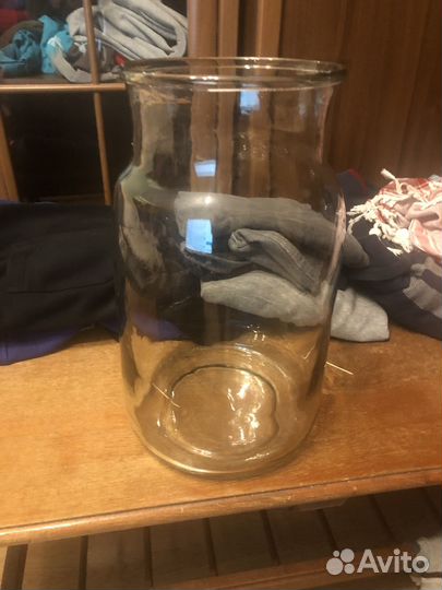 Ваза стекло гигант 16 литр 40 см Красный Май СССР