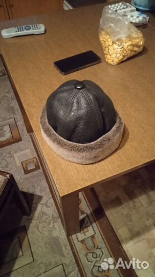 Шляпа мужская кожаная