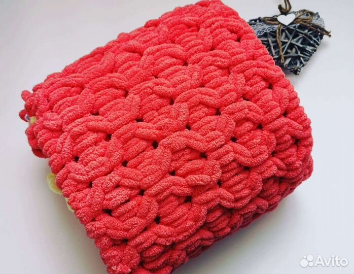 Детский плюшевый плед ручной работы