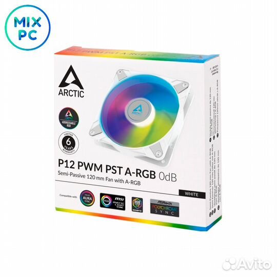 Вентилятор Arctic P12 PWM PST A-RGB White acfan002