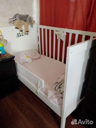 Детская кроватка IKEA сундвик и матрас
