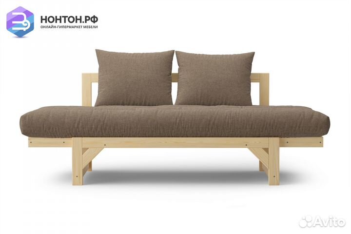 Диван кушетка Амбер рогожка коричневая