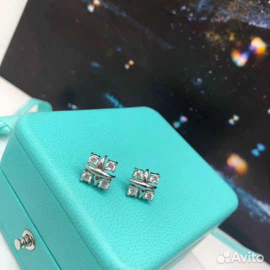 Tiffany Co Серебряные Серьги С Цирконами