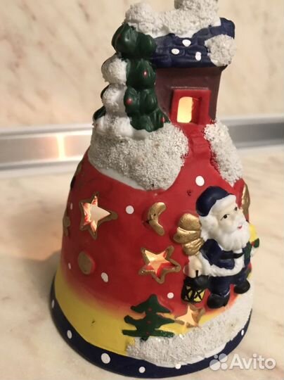 Подсвечник новогодний керамика