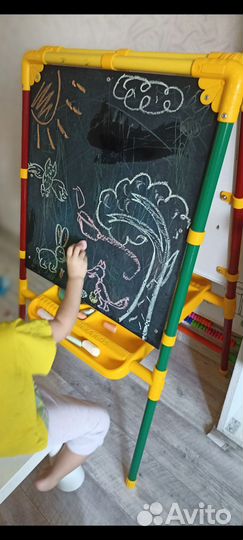 Доска магнитная мольберт для рисования с магнитами