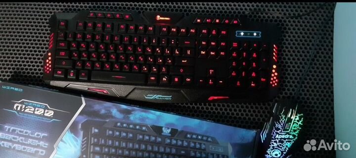 Игровая клавиатура Sup Wired Tricolor с подсветкой