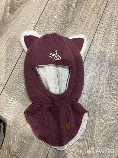 Шапка шлем для девочки зимняя nels