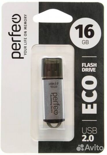 Флешка 16 гб USB Perfeo E01 Silver