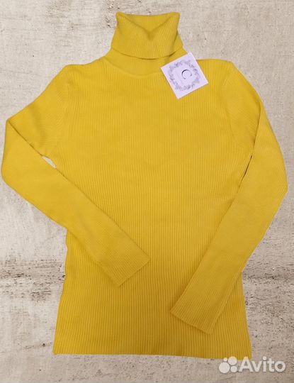 Водолазка в рубчик женская 46 размер