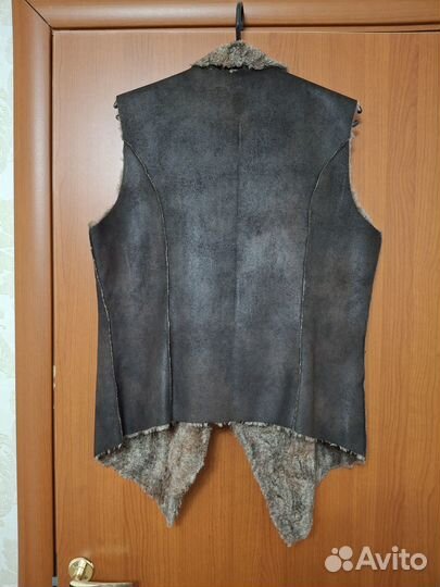 Жилетка женская двусторонняя Olsen мех нубук 46-46