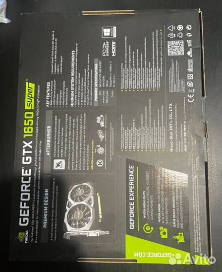 Видеокарта gtx 1650 super 4gb