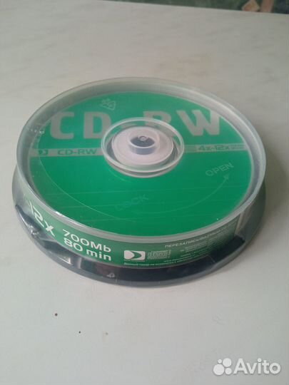 Болванки CD - RW, 10 штук