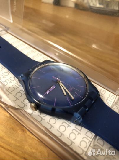 Часы swatch Синие/белые