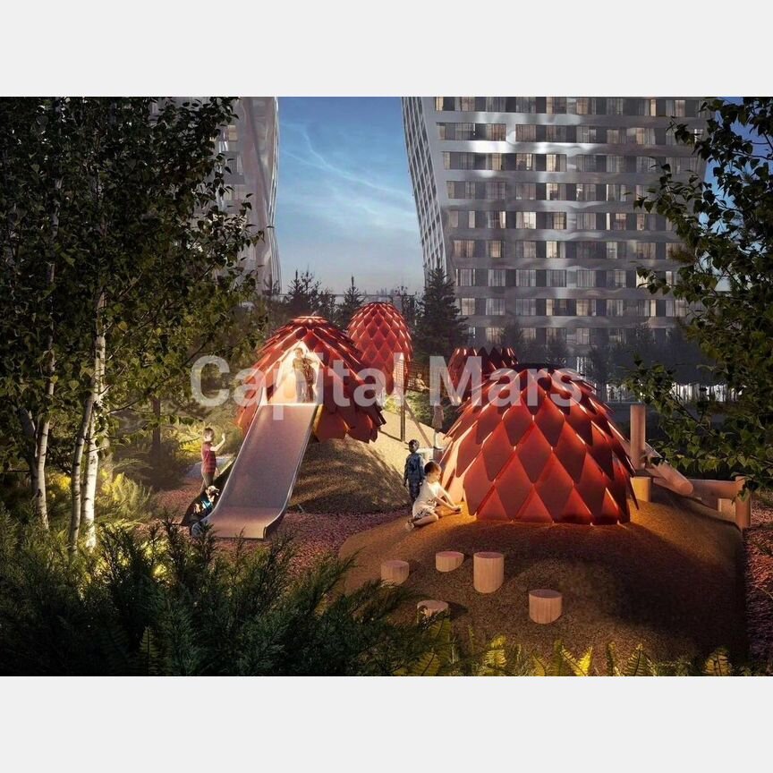 Своб. планировка, 59 м², 64/68 эт.