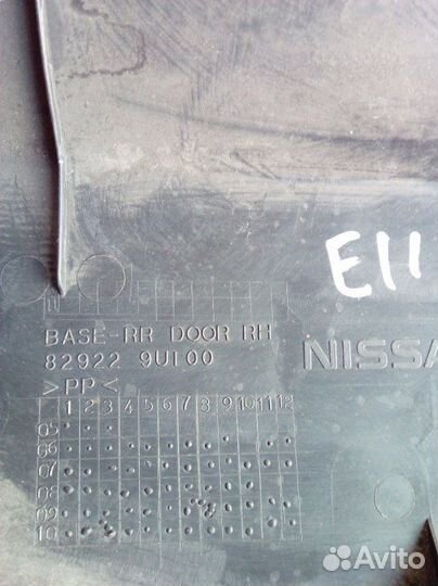 Обшивка двери задняя правая Nissan Note E-11