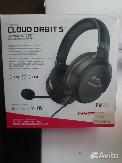 Проводные наушники hyperx cloud orbit s