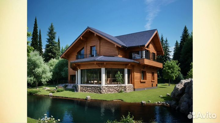 Дом.Рубл.брев.220-260мм.,300кв.м.Проект.Крепыш