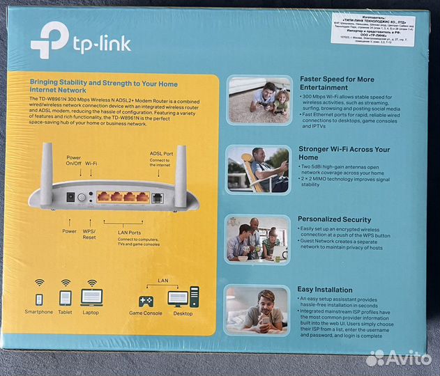 Роутер adsl2+ TP-link