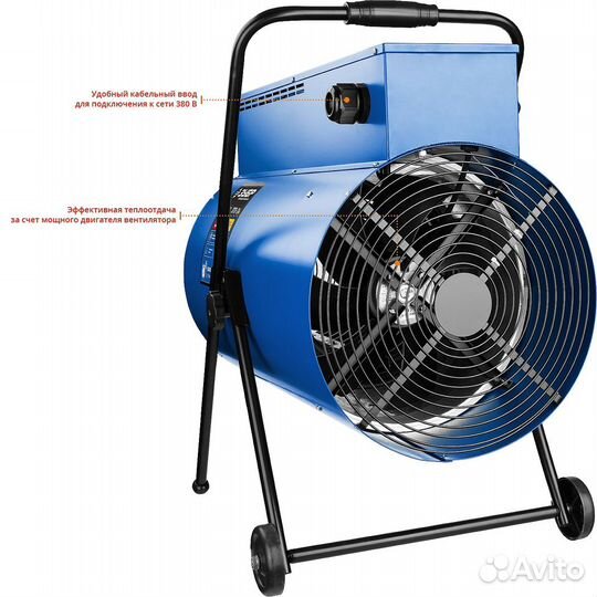 Тепловая пушка электрическая зубр зтп-24, (24кВт)