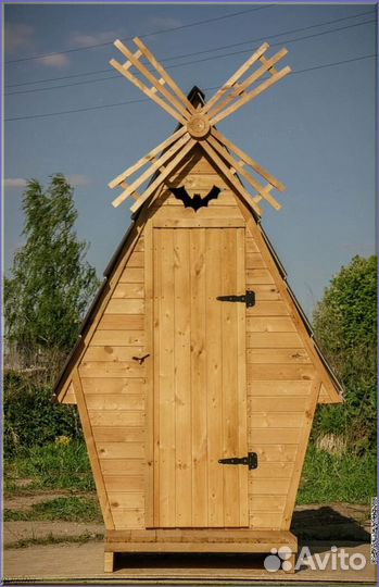 Дачный туалет с декором фют 558