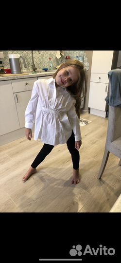 Рубашка блузка zara на девочку в школу