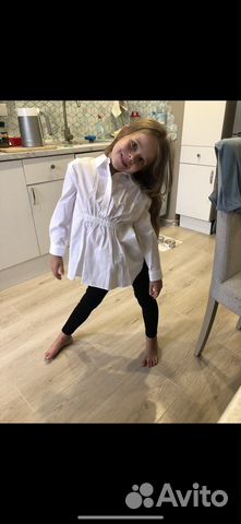 Рубашка блузка zara на девочку в школу