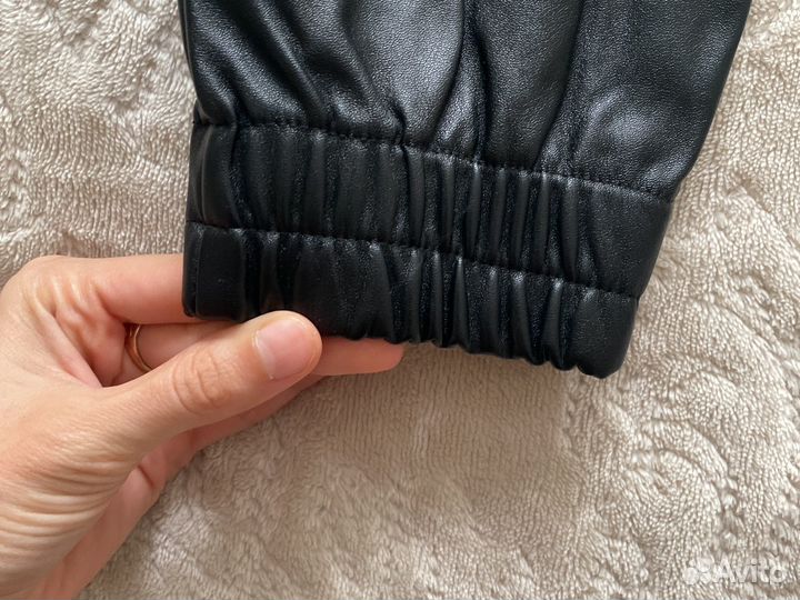 Брюки из кожзама