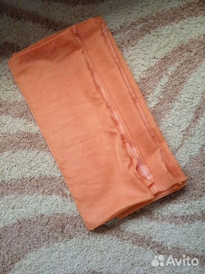 Тюль морковного цвета (3шт по 135см)