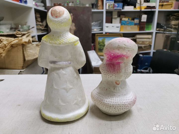 Дед Мороз и Снегурочка пенопласт СССР (Ч)