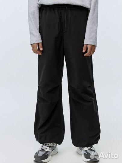 Брюки парашюты 140 черные новые