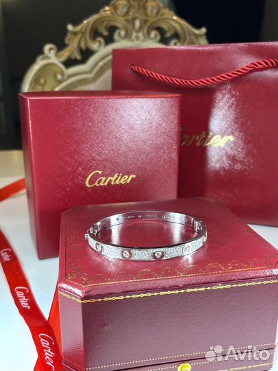 Браслет cartier love с бриллиантами