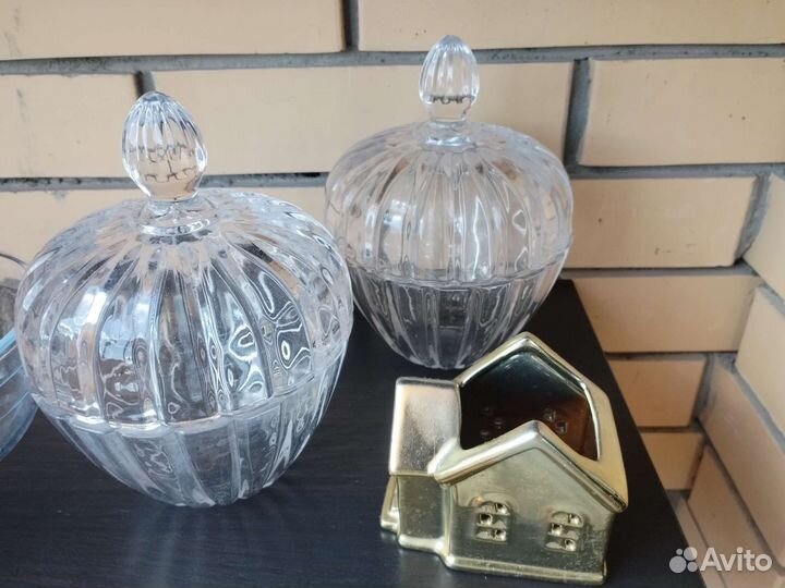 Посуда СССР хрусталь стекло рюмки вазы подсвечники