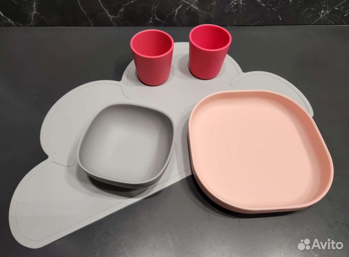 Набор детской силиконовой посуды