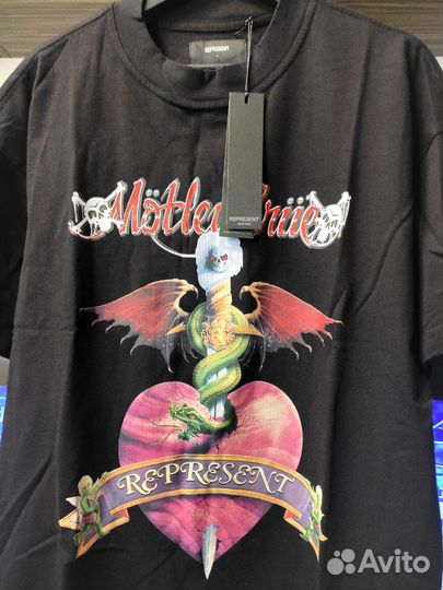 Футболка Represent Motley Creu L длинная