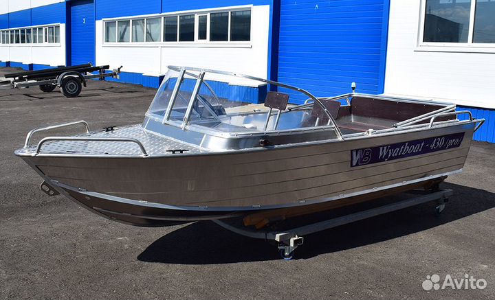 Новая моторная лодка Wyatboat 430 Pro алюминиевая