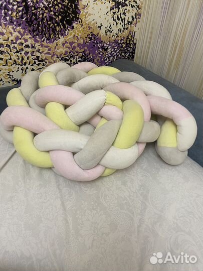 Подушка бортик косичка