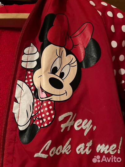 Ветровка минни маус микки на флисе 110