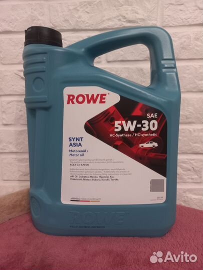 Масло моторное 5w30 rowe