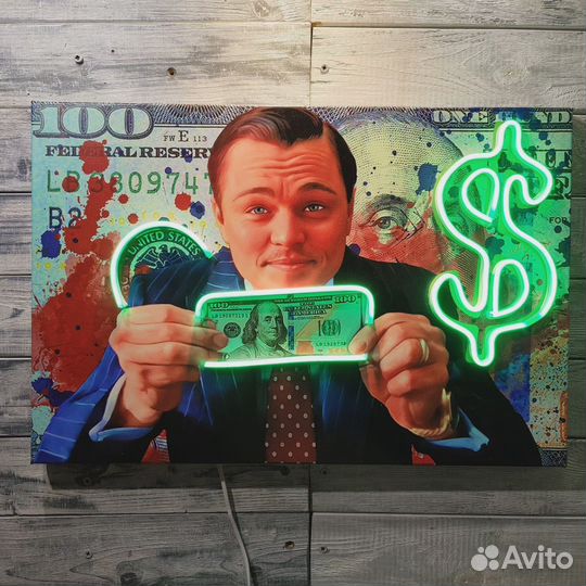 Картина с неоном 40-75см