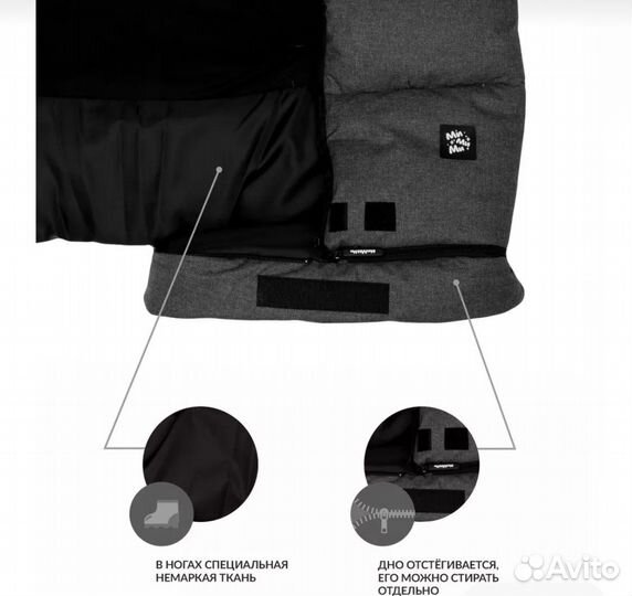 Зимний конверт в коляску или санки