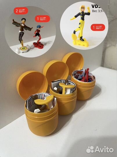 Киндер сюрприз леди баг бегемотики чупачупс